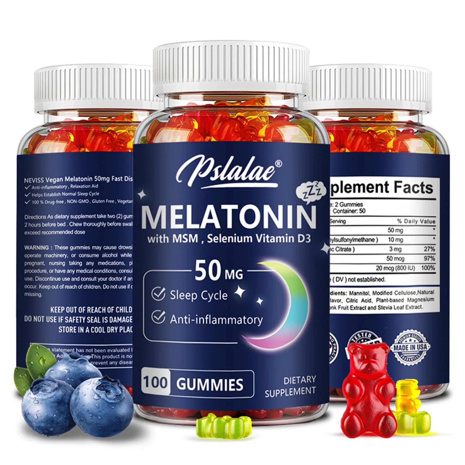 Melatonin Gummies 50mg – Sleep Support & Relaxation Formula